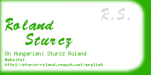 roland sturcz business card